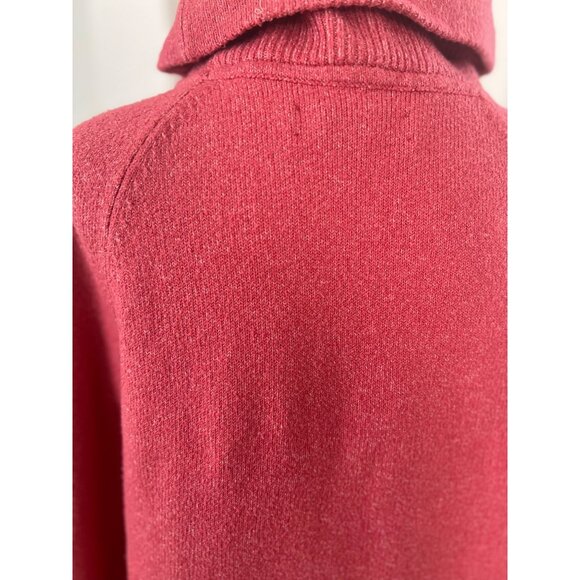 LOFT pullover pink cowl turtleneck cotton-knit pullover preppy sweater small - Picture 6 of 7